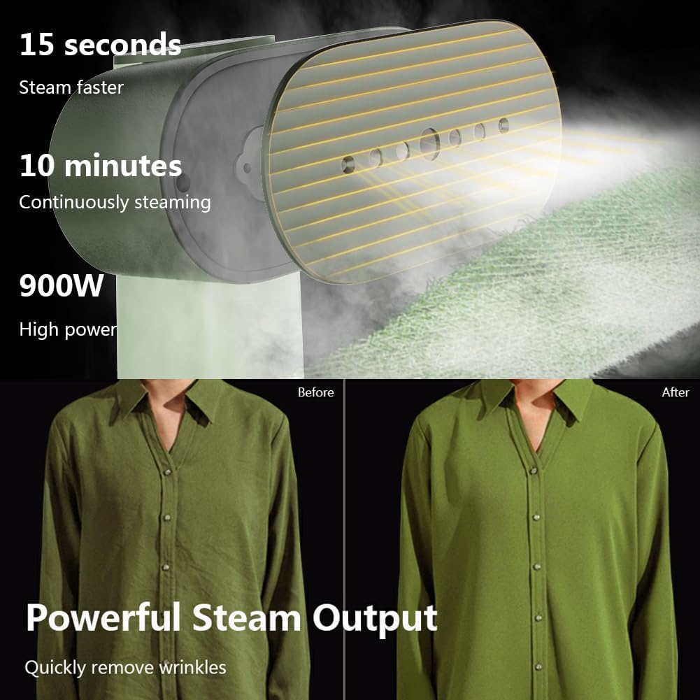 G6 2-in-1 Portable Steamer for Clothes and Iron for Clothes, Just 0.7lbs Lightly, 10 Minutes of