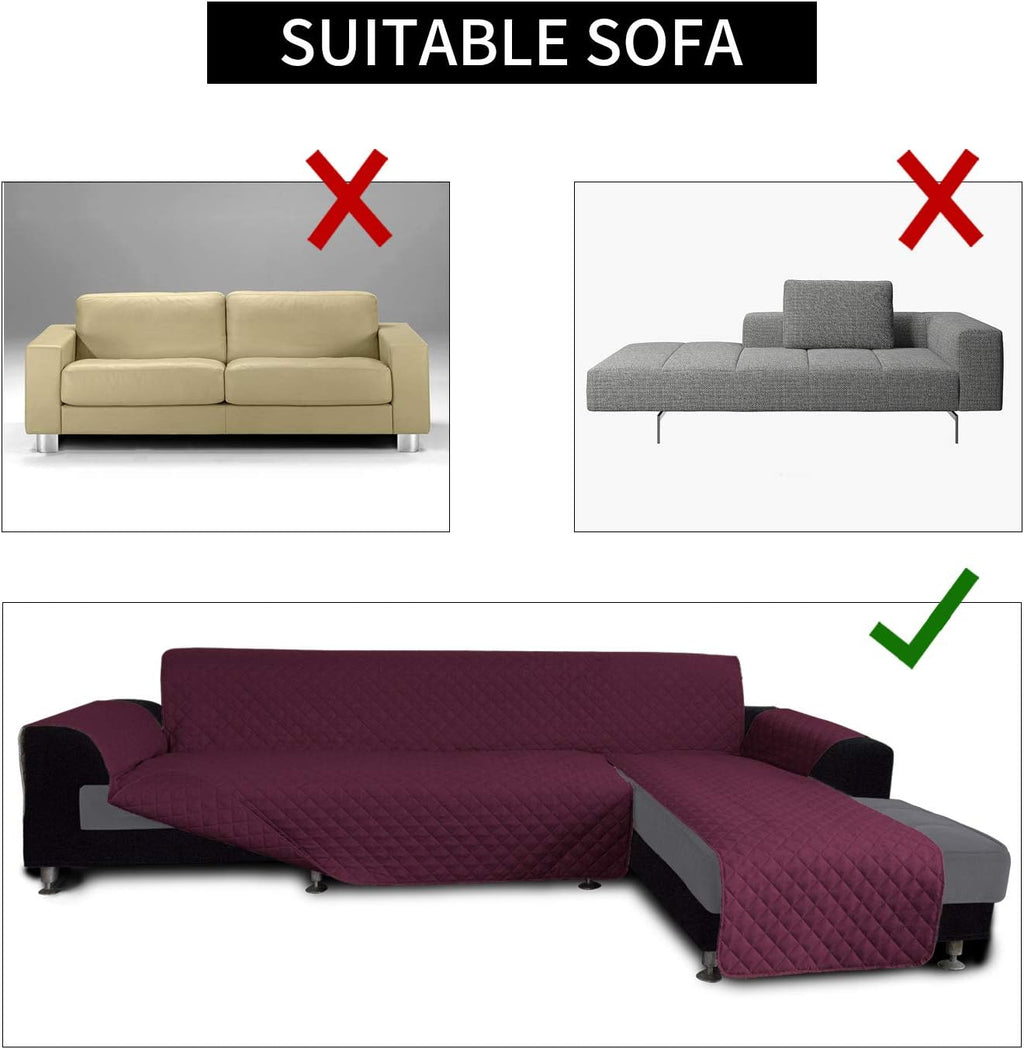 Easy-Going L Shaped Sofa Slipcover Sectional Couch Cover - Reversible, Pet & Kid Friendly (Large