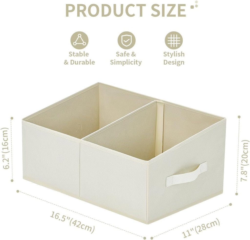 DIMJ Closet Storage Bins, 5 Pack Storage Baskets for Shelves, Foldable Closet Organizer with