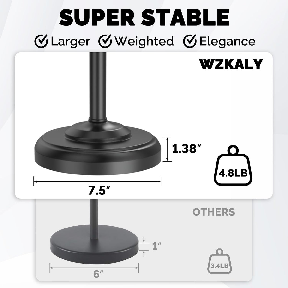Black Toilet Paper Holder Stand, Matte Black Toilet Paper Holder Free Standing, Post Pivoting