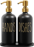 MOMEEMO Kitchen Soap Dispenser Set, Contains Hand and Dish Soap Dispenser, Suitable for Black and