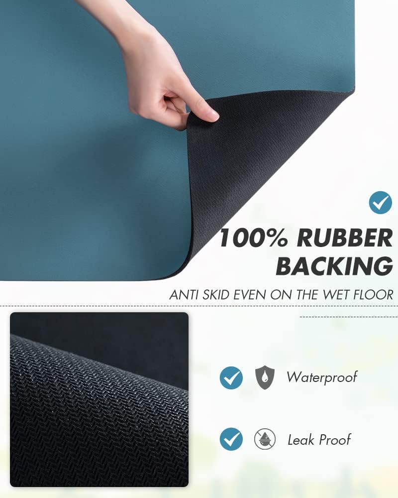 AMOAMI-Coffee Mat Hide Stain Rubber Backed Absorbent Dish Drying Mat for Kitchen Counter-Coffee Bar