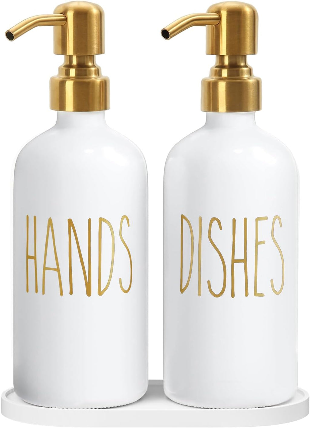 MOMEEMO Kitchen Soap Dispenser Set, Contains Dish and Hand Soap Dispenser, Suitable for Kitchen