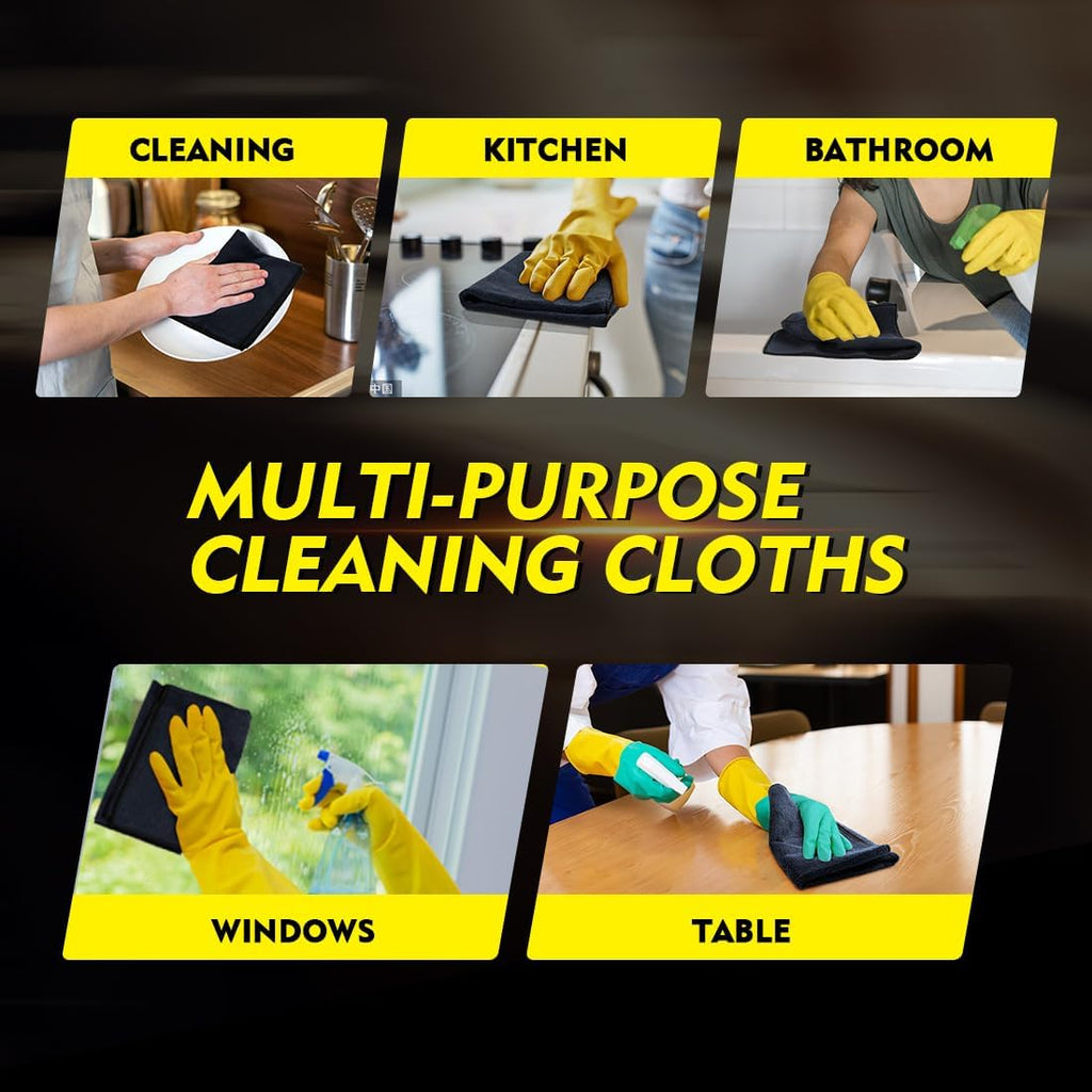 HOMEXCEL Microfiber Cleaning Cloth 20 Pack 11.5 x 11.5 inch Microfiber Towels for Cars Ultra