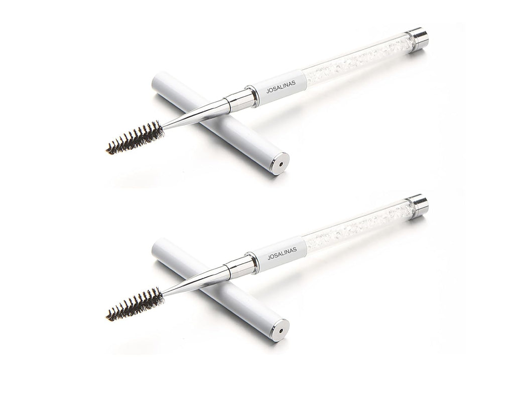 2PCS Mascara Brushes Eyebrow Eyelash Brushes Mascara Wands Spooly Applicators Eye Brushes Portable