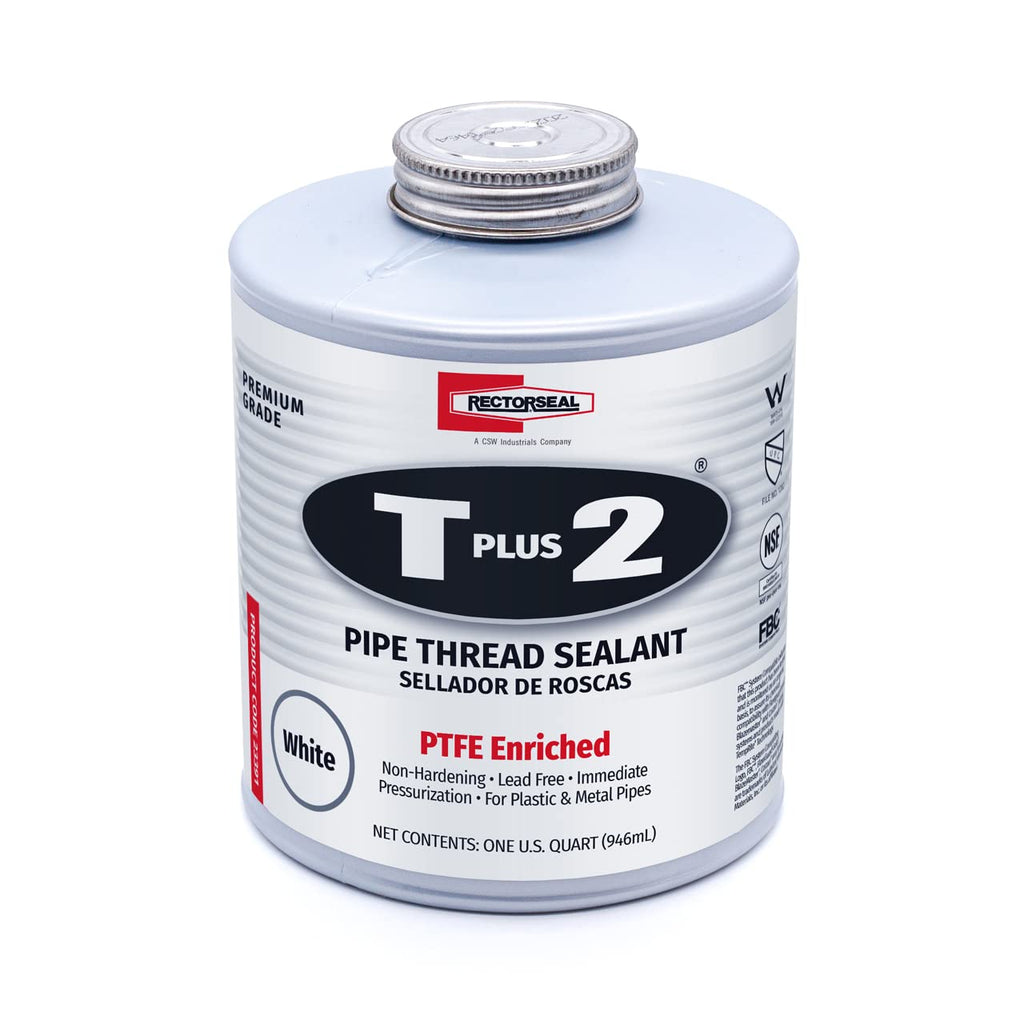 Rectorseal 23391 Quart Brush Top T Plus 2 Pipe Thread Sealant