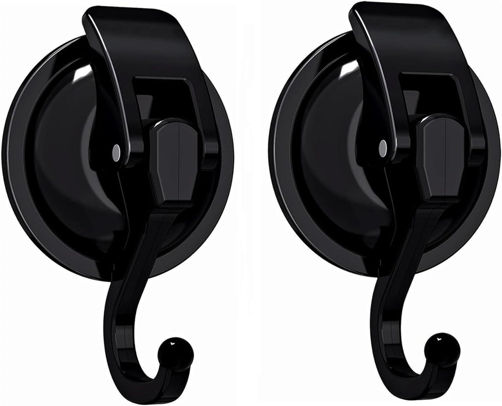 Heavy Duty Vacuum Wreath Cup Hook, Easy to Install and Remove, No Hole Punched,Black- Plated