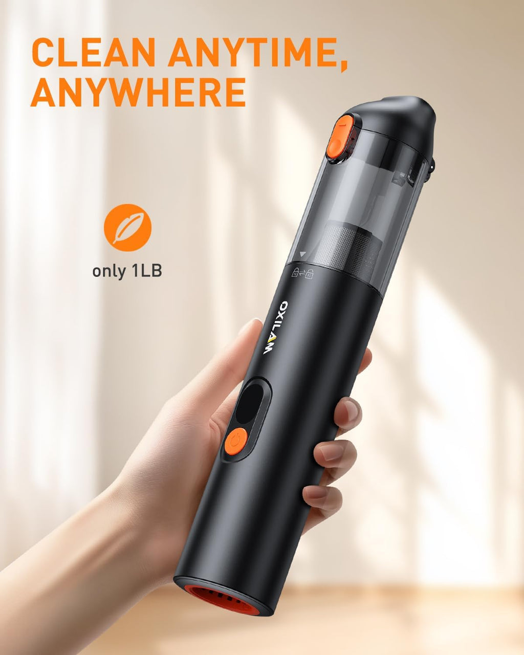 OXILAM Car Vacuum Portable - Handheld Vacuum Cordless 14000PA High Power, Blow & Suction 2 in 1, Up