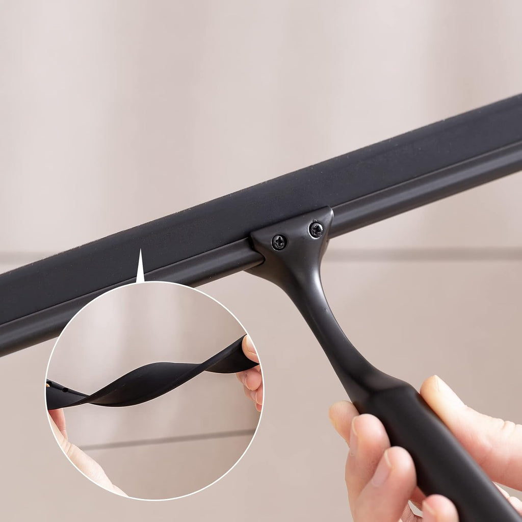 Ettori Shower Squeegee for Glass Doors, Squeegee for Shower Glass Door, Window and Car Glass