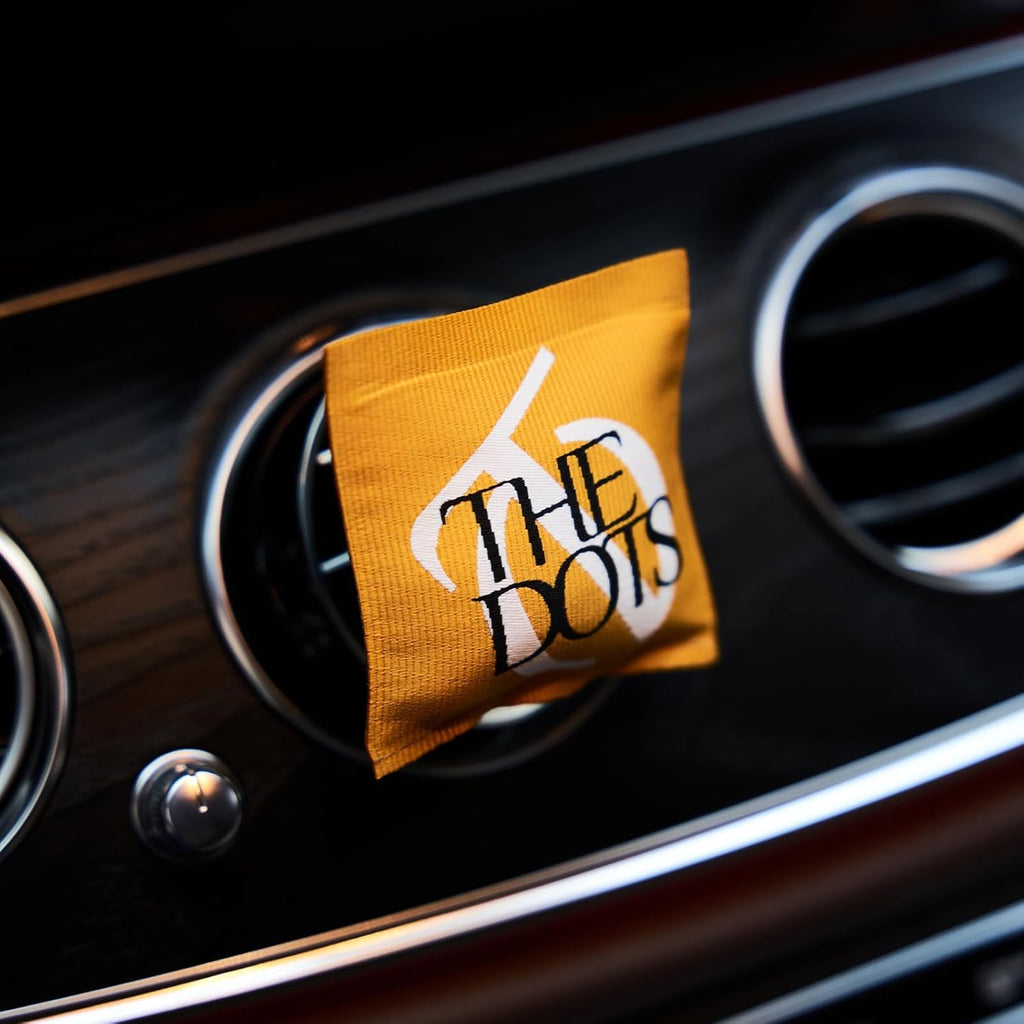 THEDOTS Series Sicilian Orange Car Vent Clip, Fabric Sachet Air Freshener, 30 Days Long-Lasting for