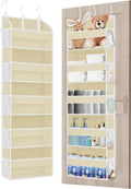 1 Pack Over The Door Storage Organizer with 5 Pockets 10 Mesh Pockets, 44 lbs Weight Capacity Door