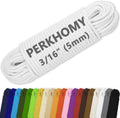 PerkHomy Cotton Rope 3/16" (5mm) 100 ft Multi Purpose Utility Diamond Braided Cord, Natural Cotton