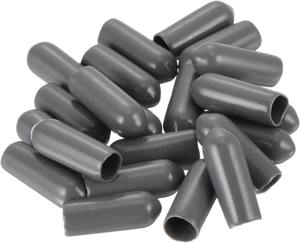 uxcell 20pcs Rubber End Caps 5mm(3/16") ID Vinyl PVC Round Tube Bolt Cap Cover Screw Thread