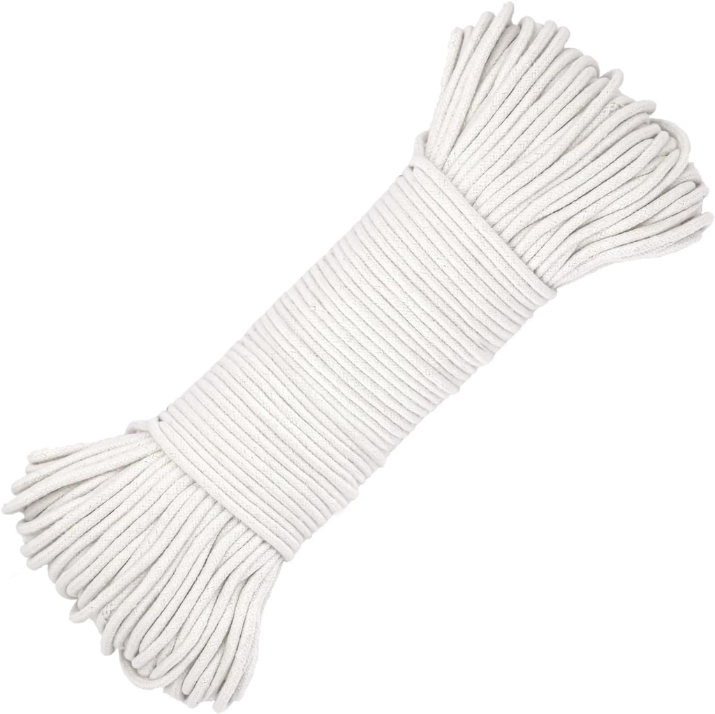 328 Feet Cotton Clothes line Rope-Premium Diameter 7/32 Inch Cotton Rope for Heavy Duty Outdoor