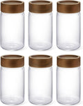 6-Pack 10 oz Airtight Food-Grade Glass Mason Jars with Acacia Wood Lids - Sealable, Waterproof &