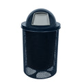 COATEDOUTDOORFURNITURE RDT-P-DBL Heavy Duty Round Trash Receptacle with Dome Top, Liner Included