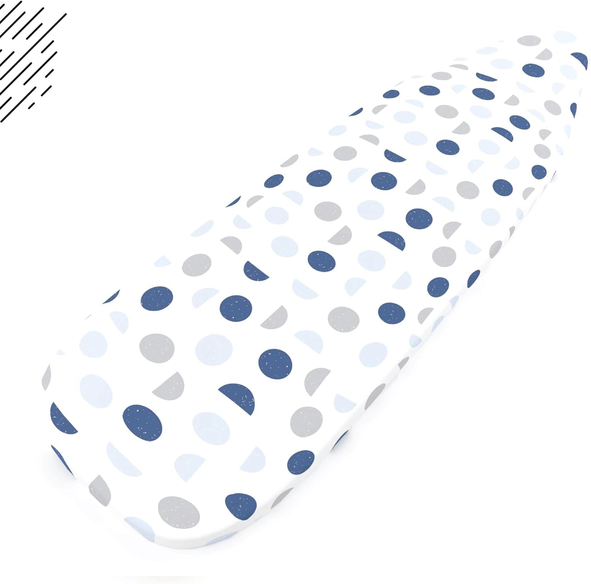 Encasa XO Ironing Board Cover and Pad 42"x14" - Thick 3mm Felt Padding, Drawstring Tightening &
