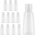 INNOLIFE 12 Pack 1oz Flip Cap Squeeze Bottles, Clear Plastic Travel Bottle, 30ml Refillable Empty