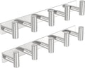 PMMASTO Coat Rack Wall Mounted, 5 "T Shaped Wall Hooks for Hanging, Heavy Duty Stainless Steel Coat