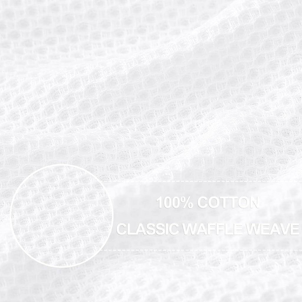 Homaxy 100% Cotton Waffle Weave Kitchen Dish Towels, Ultra Soft Absorbent Quick Drying Cleaning