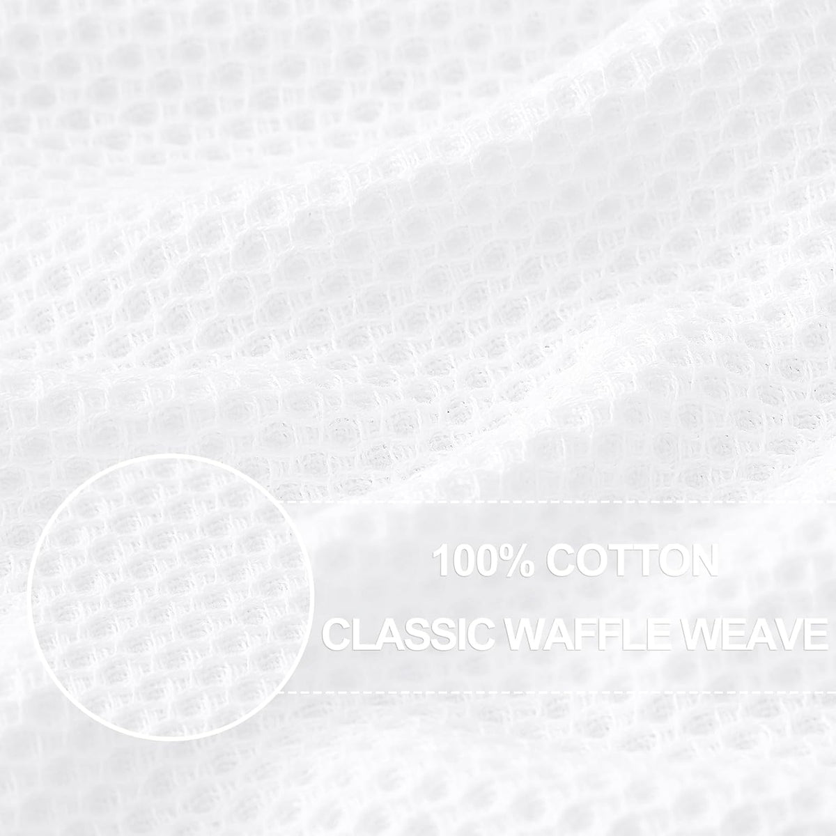 Homaxy 100% Cotton Waffle Weave Kitchen Dish Towels, Ultra Soft Absorbent Quick Drying Cleaning