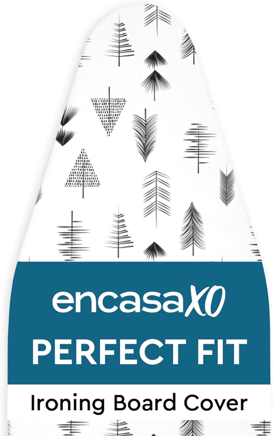Encasa XO Ironing Board Cover and Pad 57"x22" - Thick 3mm Felt Padding, Drawstring Tightening &