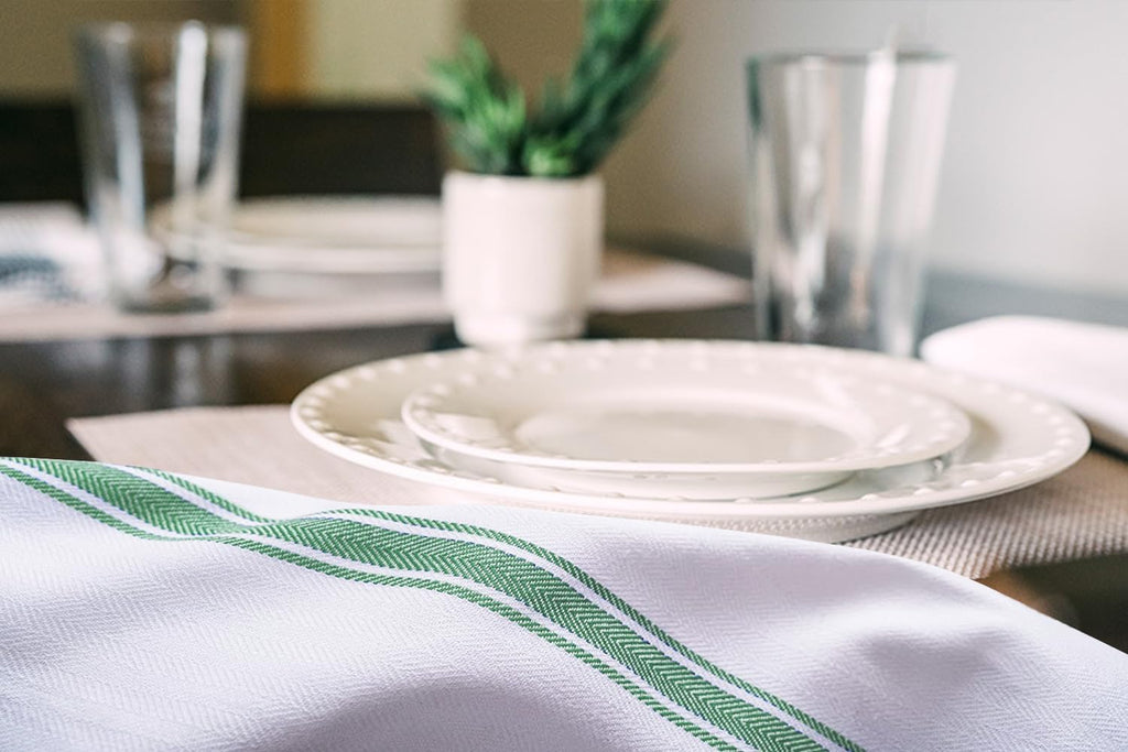 Dish Towels Set (Value Pack of 15) Size 15x25 Inch, 100% Cotton Soft & Absorbent Linen Kitchen