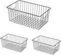 16inch Freezer Wire Storage Organizer Baskets, Household Refrigerator Bins with Built-in Handles