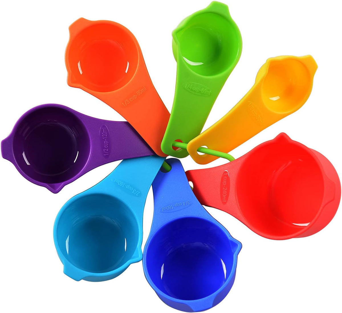 Measuring Cups Set of 7, Assorted Colors