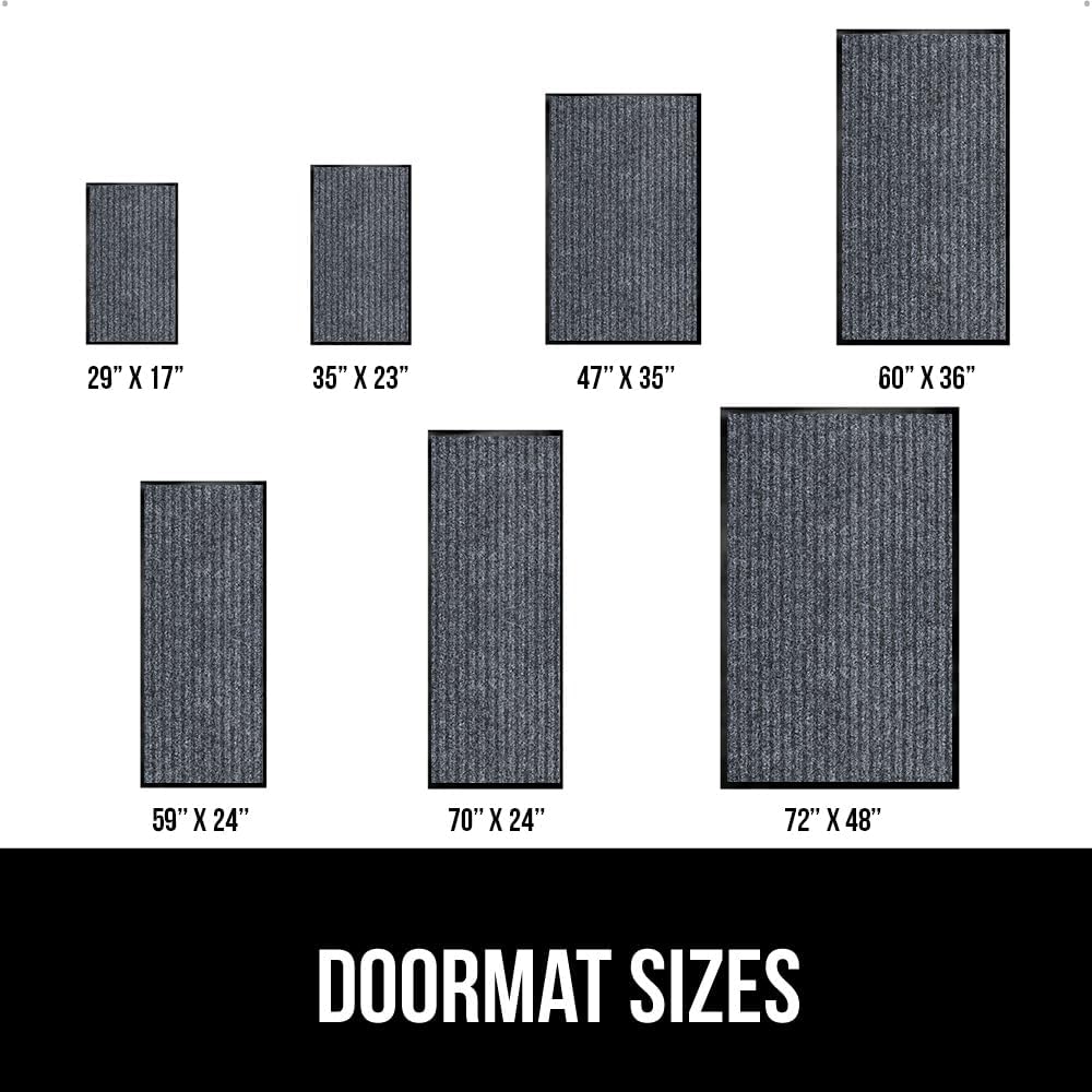 GORILLA GRIP Traffic Guard Door Mat, 70x24, Heavy Duty Welcome Mats, Commercial Office Space
