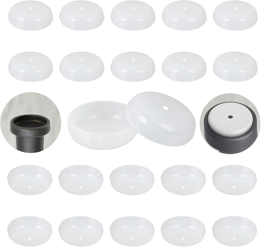 Wrought Iron Patio Furniture Feet Caps - Furnigear 1-1/2" Round Plastic Outdoor Chair Leg Caps