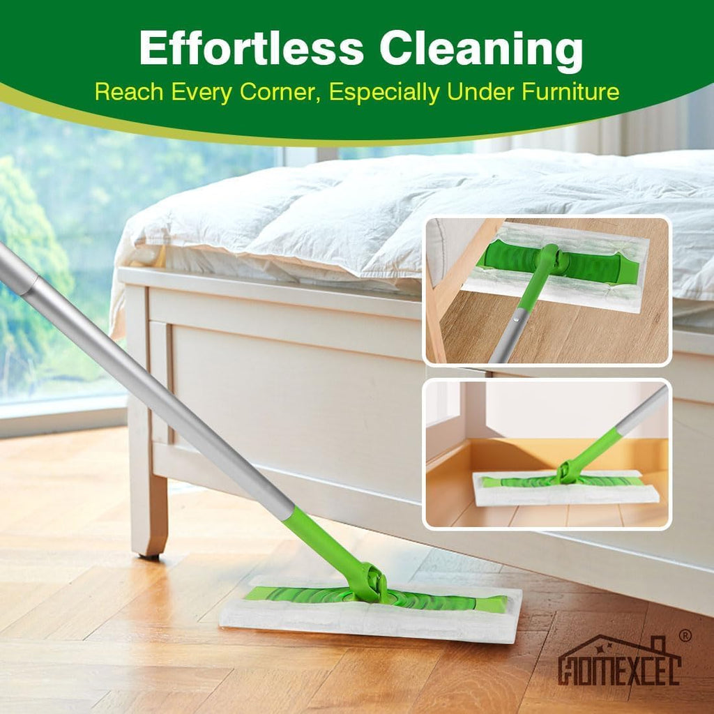 HOMEXCEL Dry Sweeping Cloths Pads Compatible with Swiffer Sweeper, Disposable Duster Refills Mop