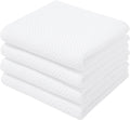 Homaxy 100% Cotton Waffle Weave Kitchen Dish Towels, Ultra Soft Absorbent Quick Drying Cleaning