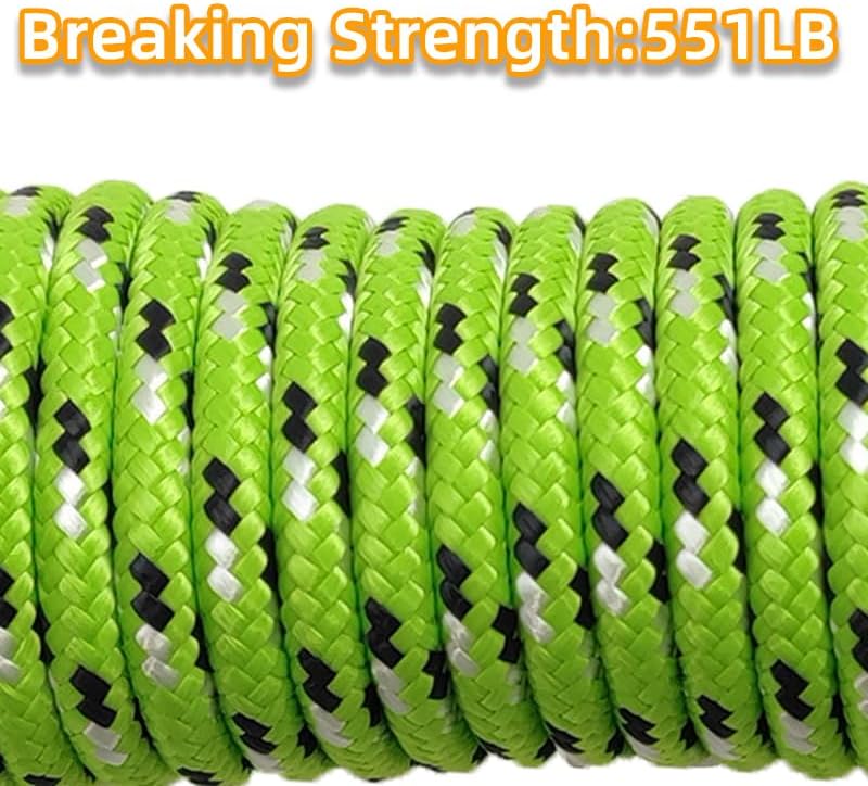 Diamond Braided Polypropylene Rope Nylon Rope Mix Thick Heavy Duty Ropes 1/4 inch 25ft High