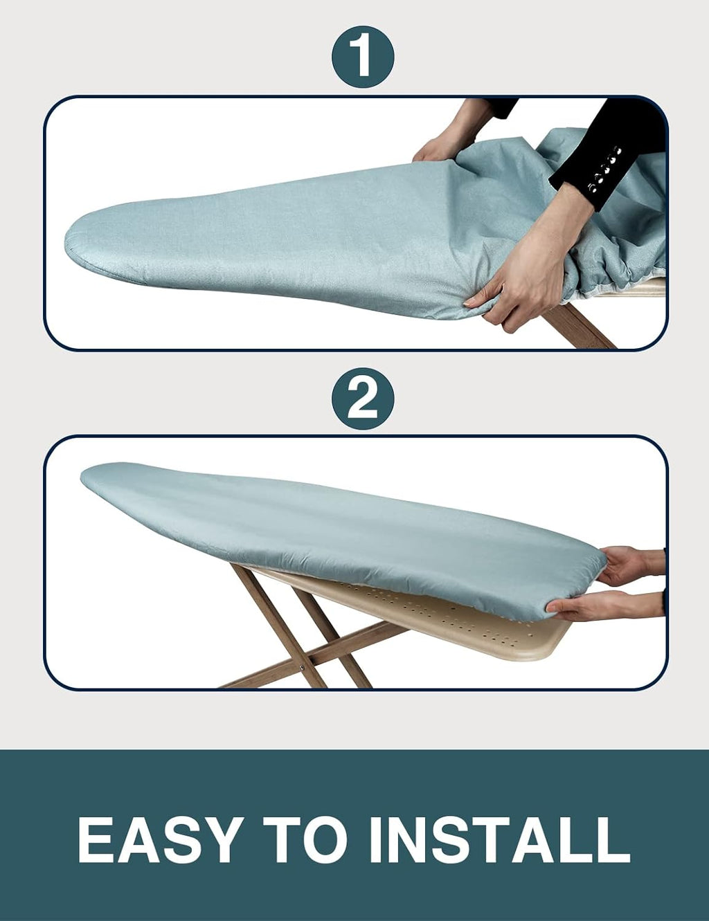Ironing Board Cover and Pad, Resist Scorching and Staining, 15x54 Reflective Silicone Ironing Board