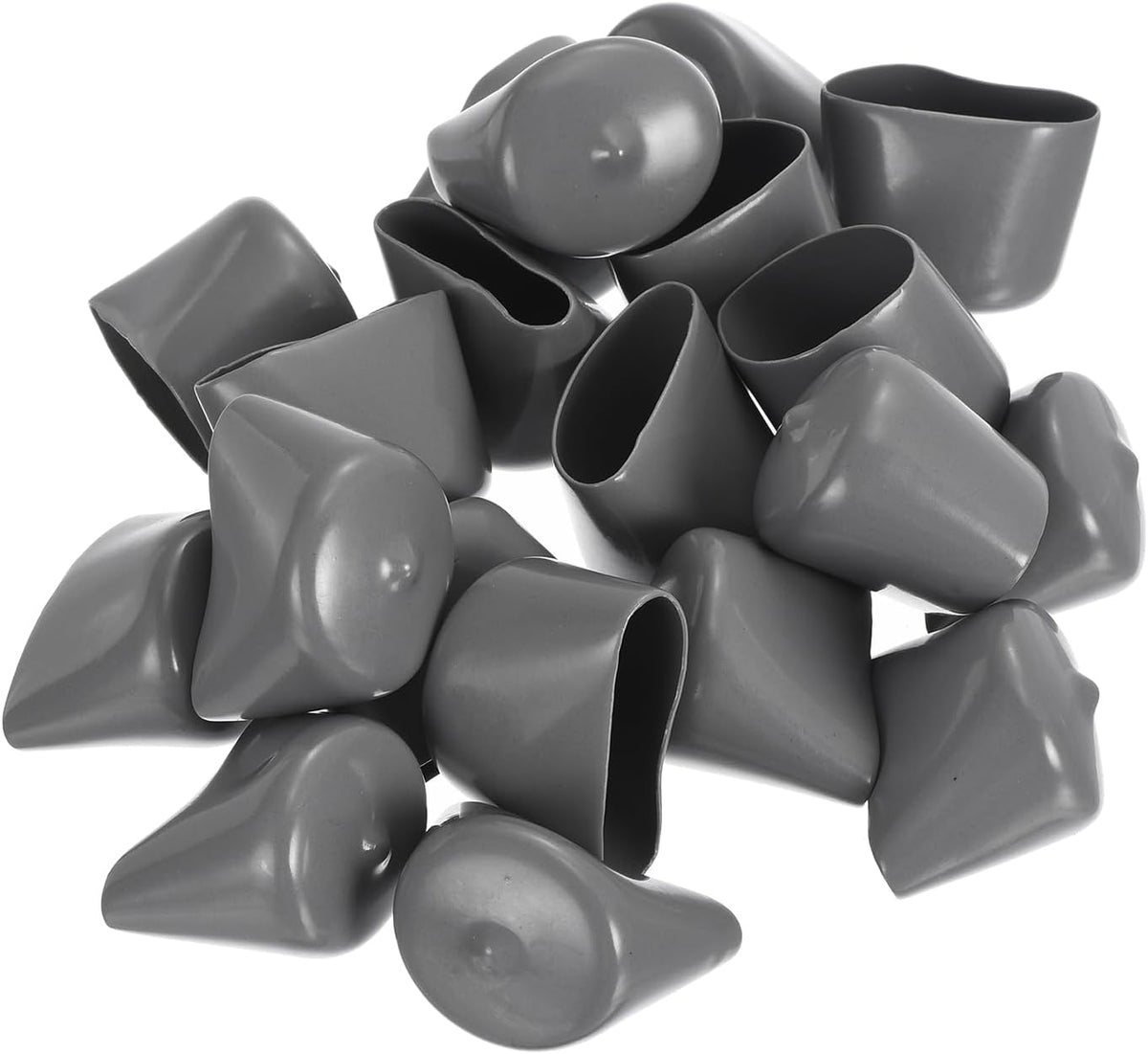 uxcell 20pcs Rubber End Caps 33mm ID Vinyl Cap Cover Screw Protectors Dark Grey