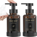 Luxspire Foaming Soap Dispenser, Glass Foam Pump Soap Dispenser, Non-Slip Hand Soap Bottle with 5