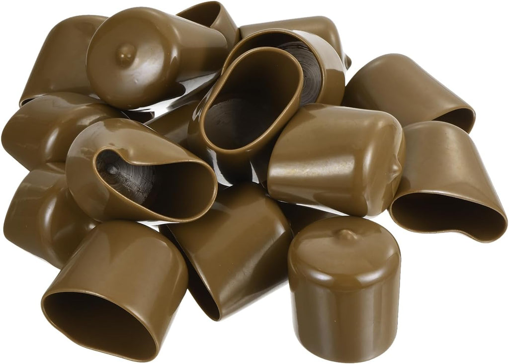 uxcell 20pcs Rubber End Caps 33mm(1 5/16") ID Vinyl PVC Round Tube Bolt Cap Cover Screw Thread