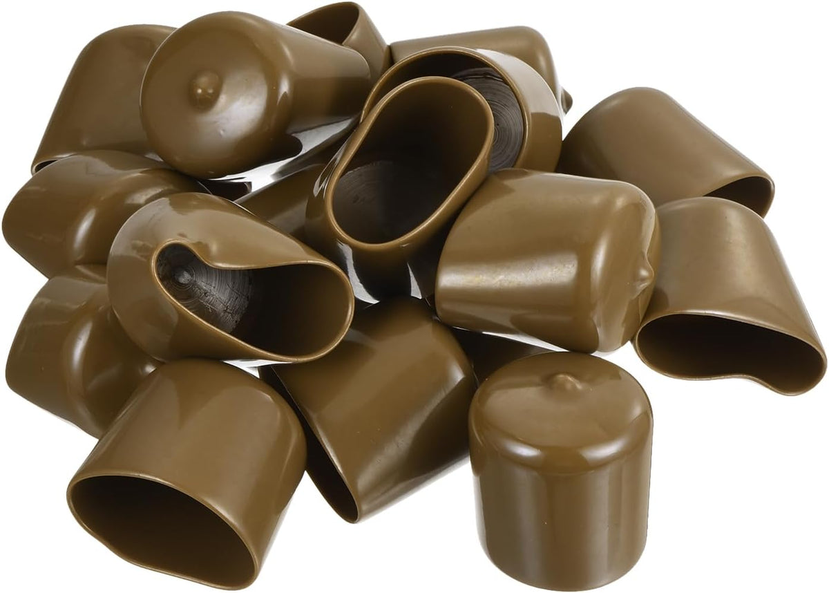 uxcell 20pcs Rubber End Caps 33mm(1 5/16") ID Vinyl PVC Round Tube Bolt Cap Cover Screw Thread