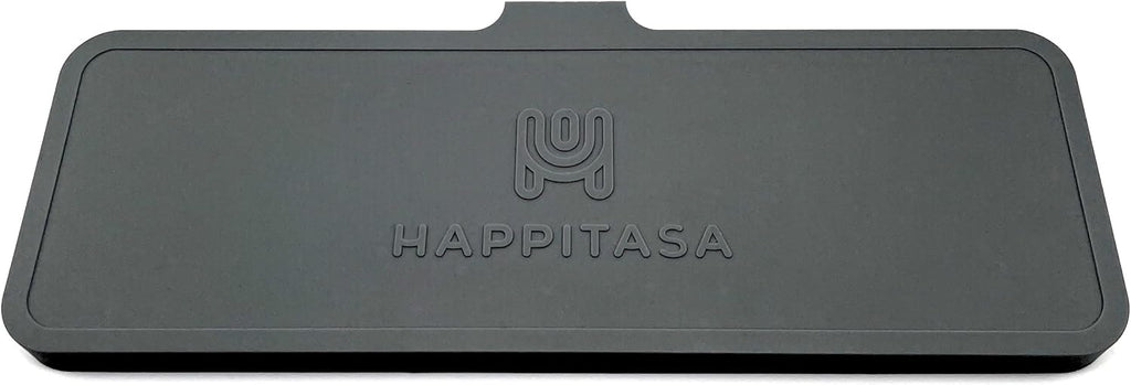 Happitasa Silicone Soap Dish Tray and Sponge Holder with Drain Chute | Bathroom and Kitchen Sink
