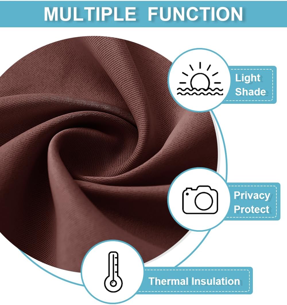 RYB HOME Small Curtains Blackout - Privacy Energy Efficiency Mini Curtains for Kids Bedroom RV