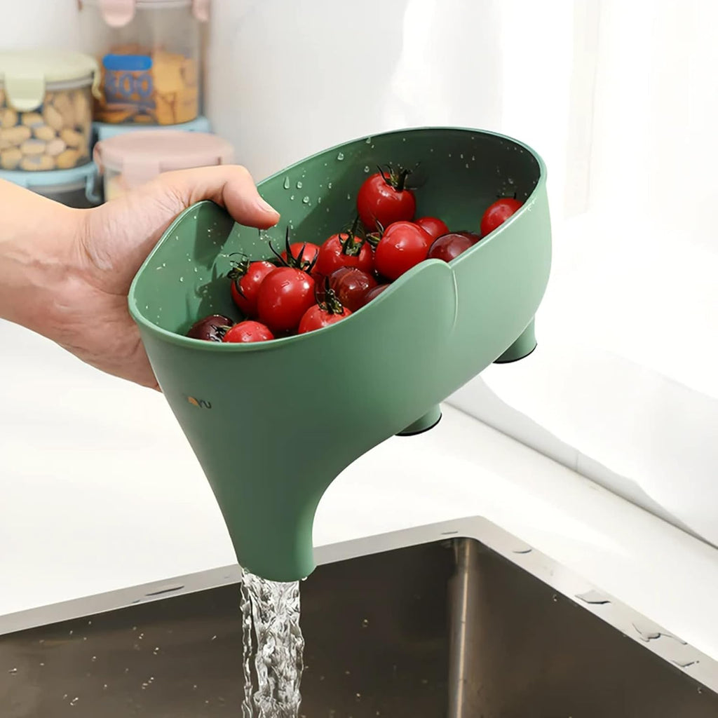 2PCS Vegetables Washing Basket Elephant Drainage Basket Fruit Basket for Draining Pasta Noodles