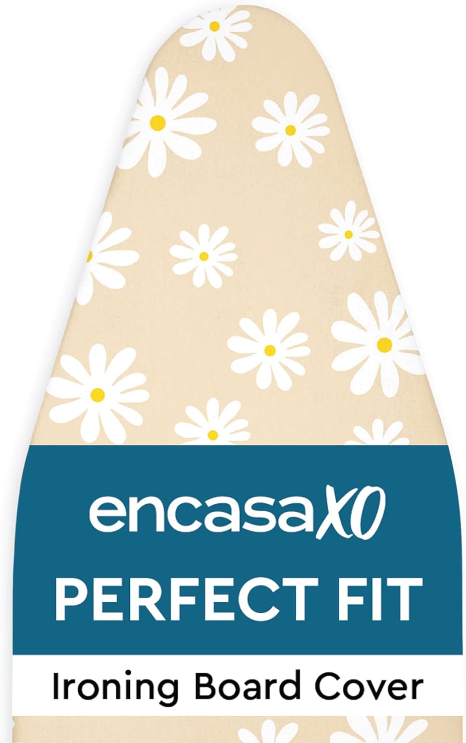 Encasa XO Ironing Board Cover and Pad 42"x14" - Thick 3mm Felt Padding, Drawstring Tightening &