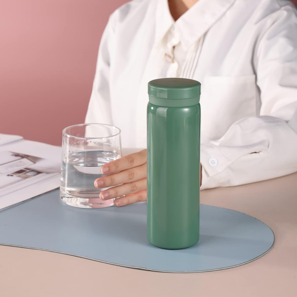 Mini Thermos Cute Water Bottle - 7 oz Tiny Insulated Vacuum 18/10 Stainless Steel Small Flask