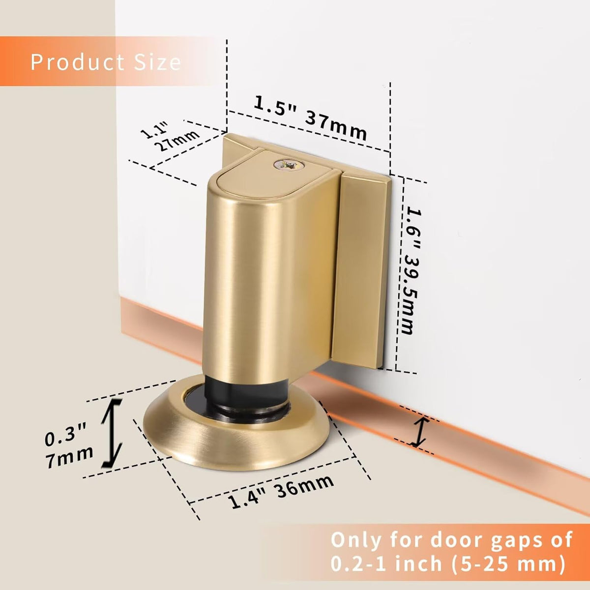 Bak Bo Magnetic Door Stoppers 4 Pack Bottom of Door Holder Keep Door Open No Drilling Magnet Floor