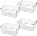 Clear Plastic Storage Bins, Pantry Organizers and Storage Containers Fridge Organizer Bins for