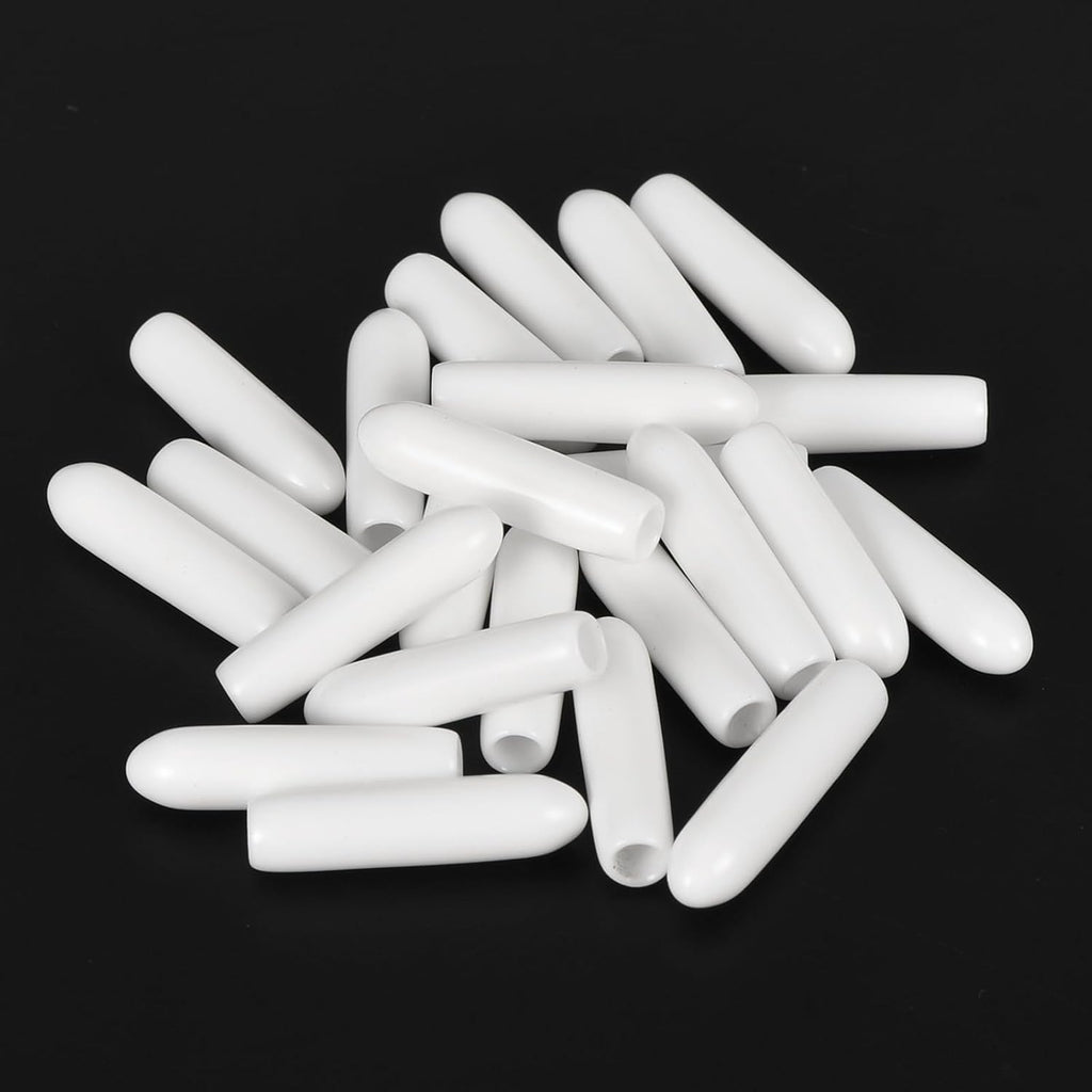 uxcell 20pcs Rubber End Caps 2.5mm ID Vinyl Round End Cap Cover Screw Thread Protectors White