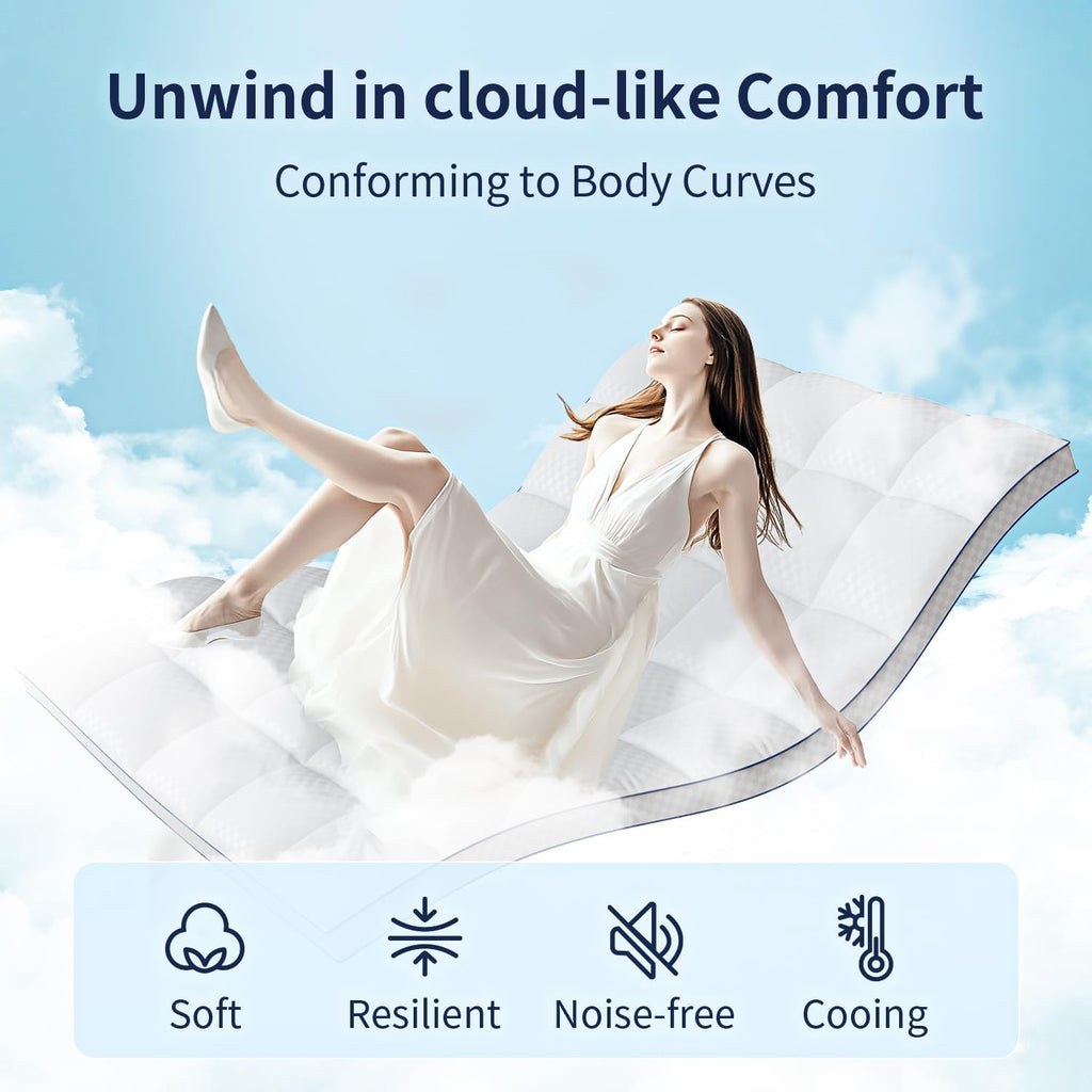 Mattress Topper California King Mattress Pad Cover Mattress Protector with 8-21 Inch Deep Pocket