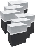 13 Gallon Disposable Trash Cans (6-Pack) with Fitted Trash Bags - Reusable Garbage and Recycling