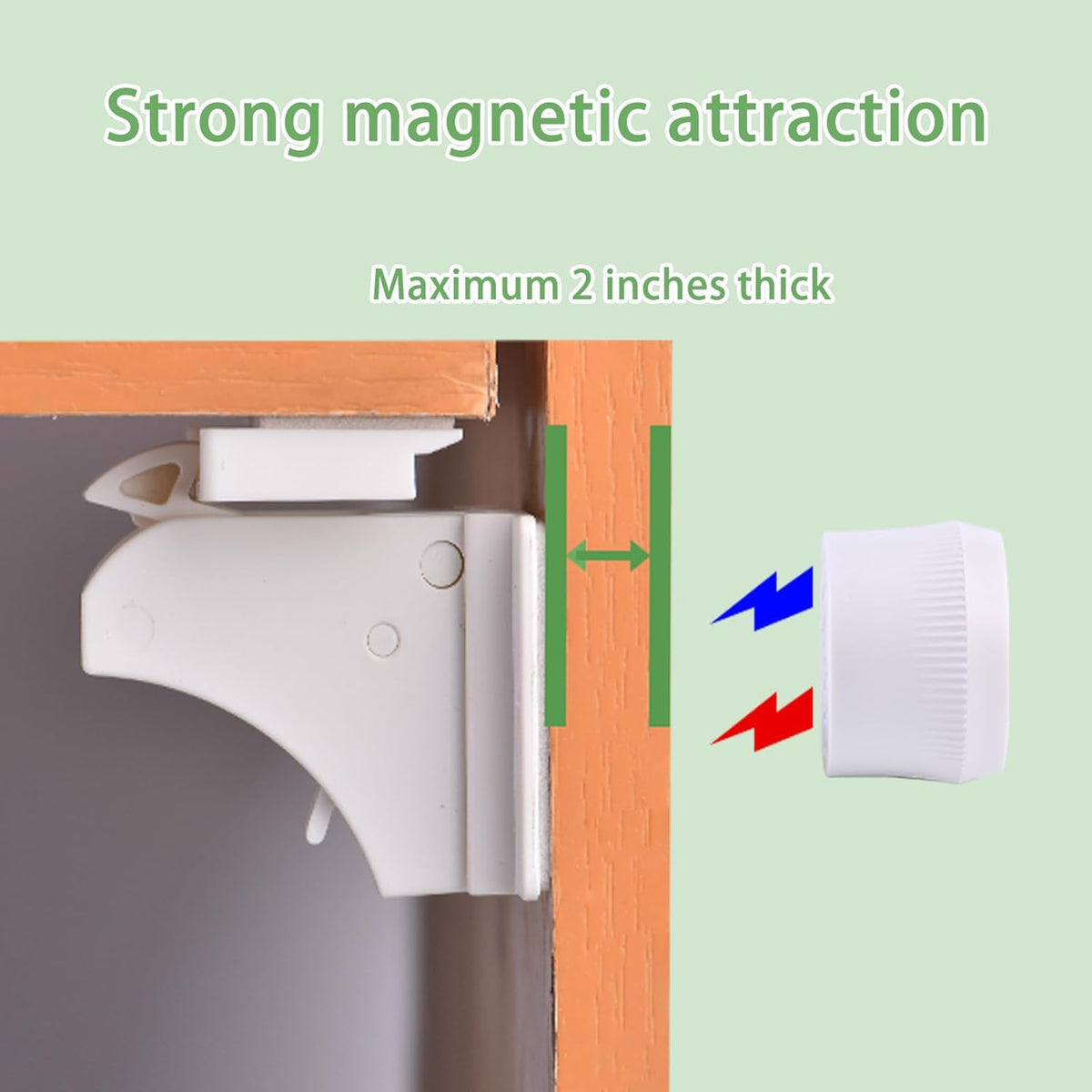 10 Pack Vkania Magnetic Cabinet Locks Baby Proofing - Baby Safety Latches for Drawers and Cabinets